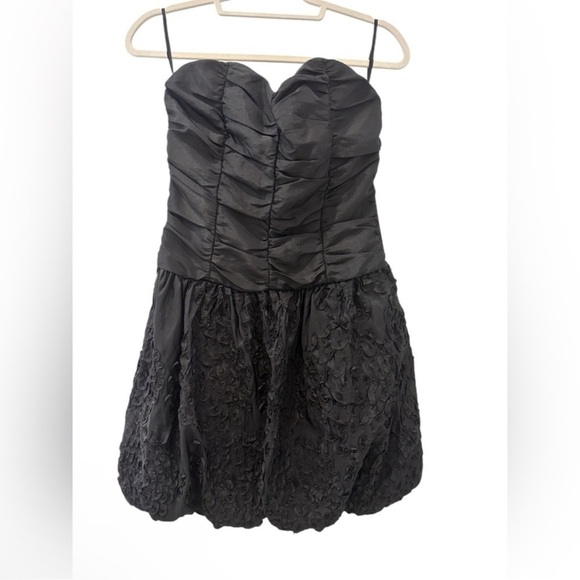 Alyn Paige New York Women’s Size 5/6 Black Strapless Ruched Bubble Dress NWT - Picture 1 of 14
